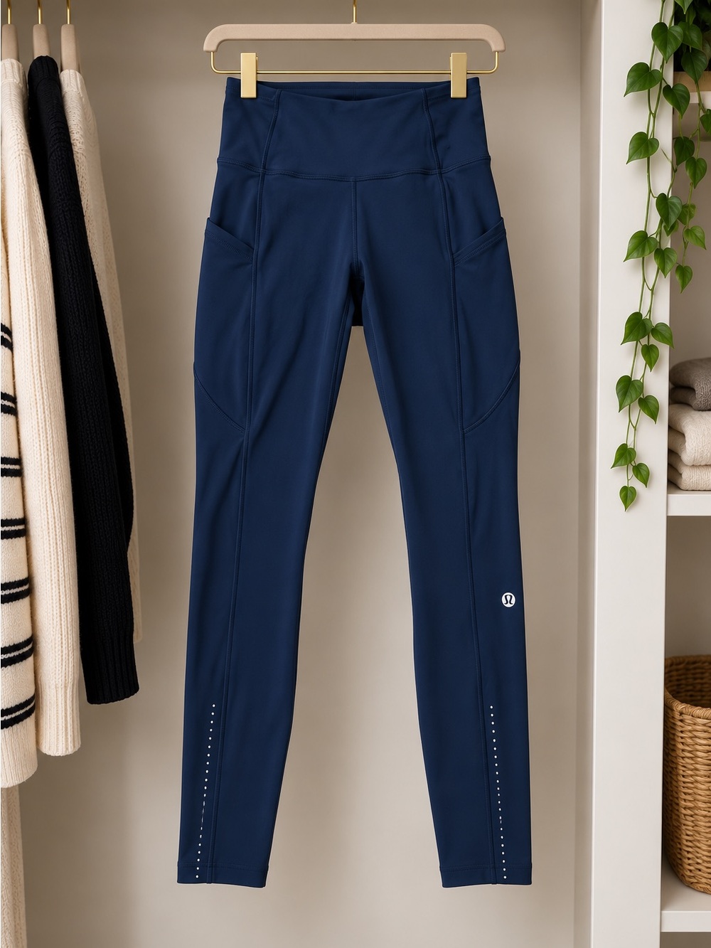 lululemon athletica Navy High-Rise Leggings with Side Pockets